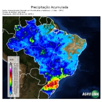 Satélite detecta efeito das chuvas nas lavouras